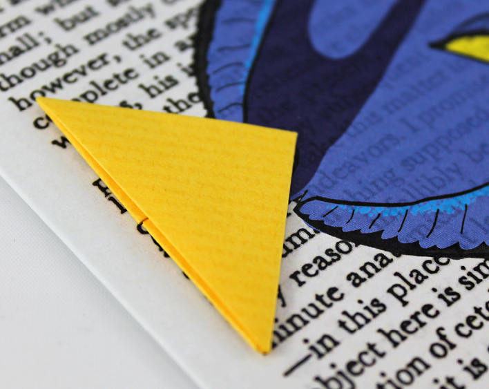 Blue Tang Card with Origami Bookmark