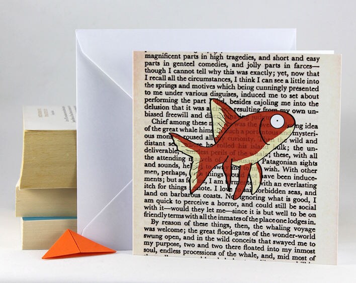 Goldfish Card with Origami Bookmark
