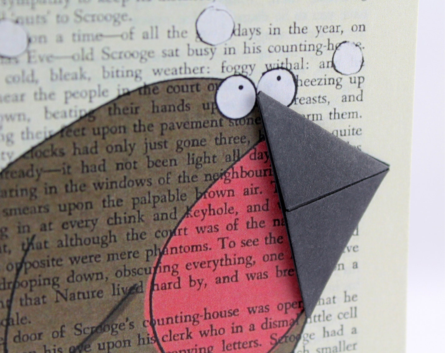 Robin Card with Origami Bookmark