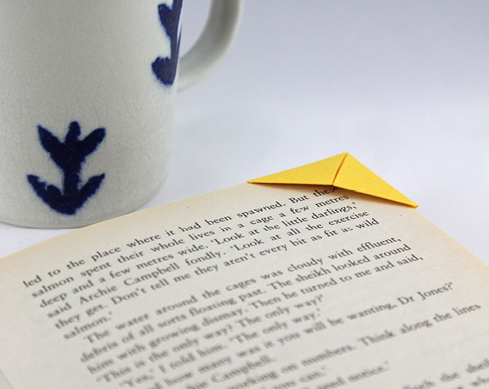 Blue Tang Card with Origami Bookmark