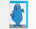 Blue Monster Card with Bookmark