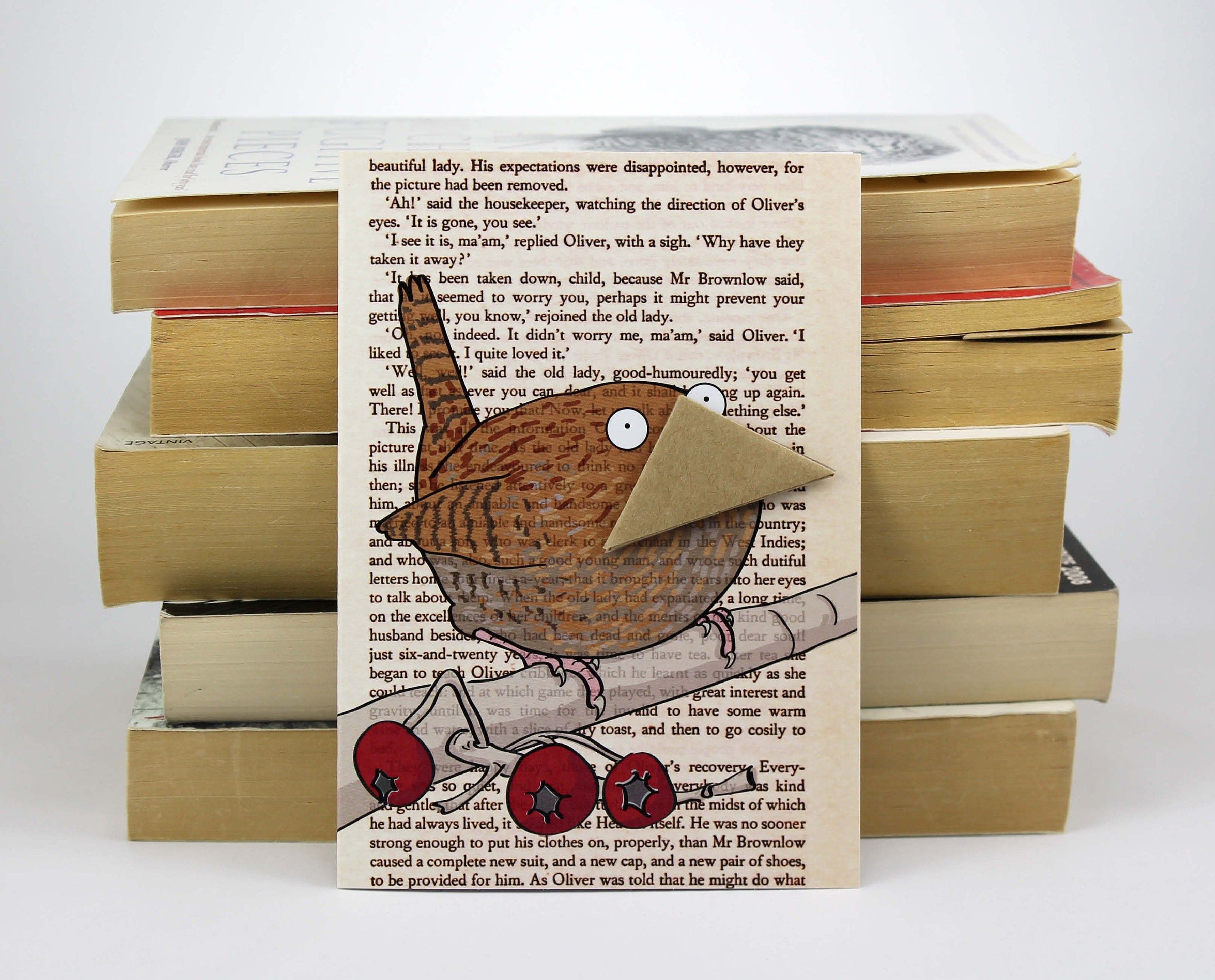 Wren Card with Origami Bookmark
