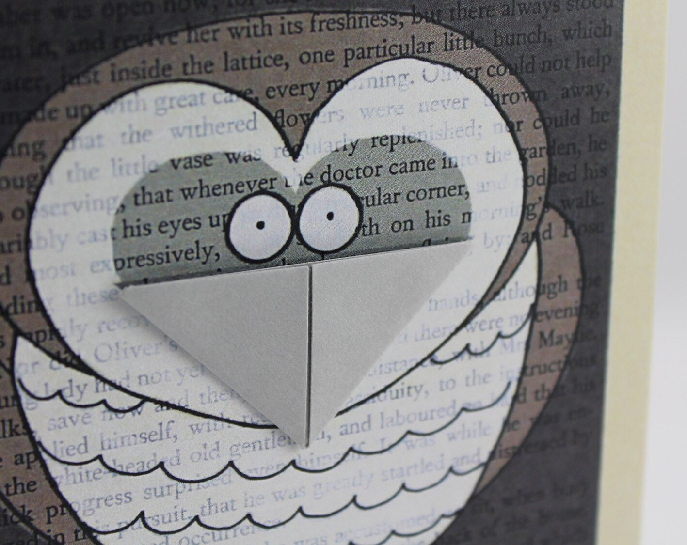 Owl Card with Origami Bookmark