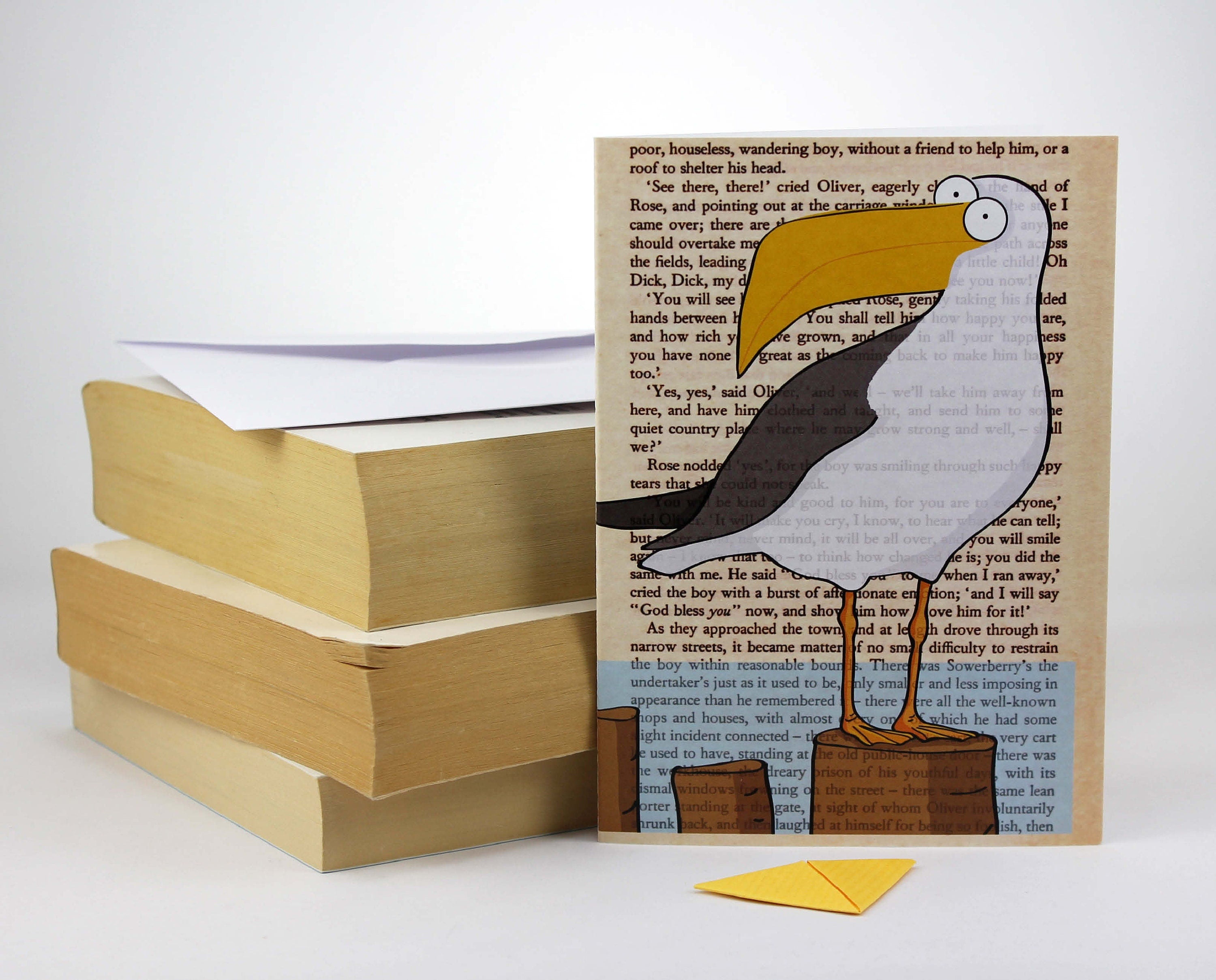 Seagull Card with Origami Bookmark