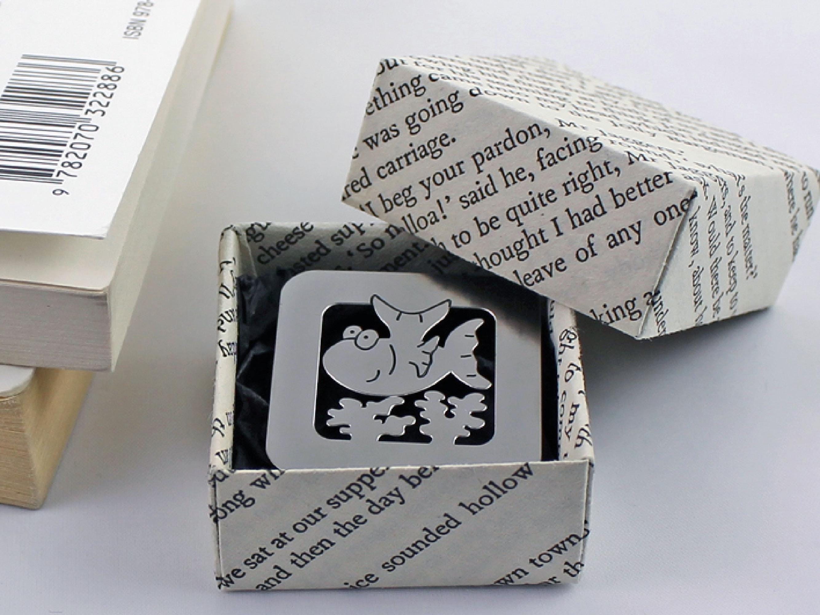 Fish Bookmark with Origami Gift Box