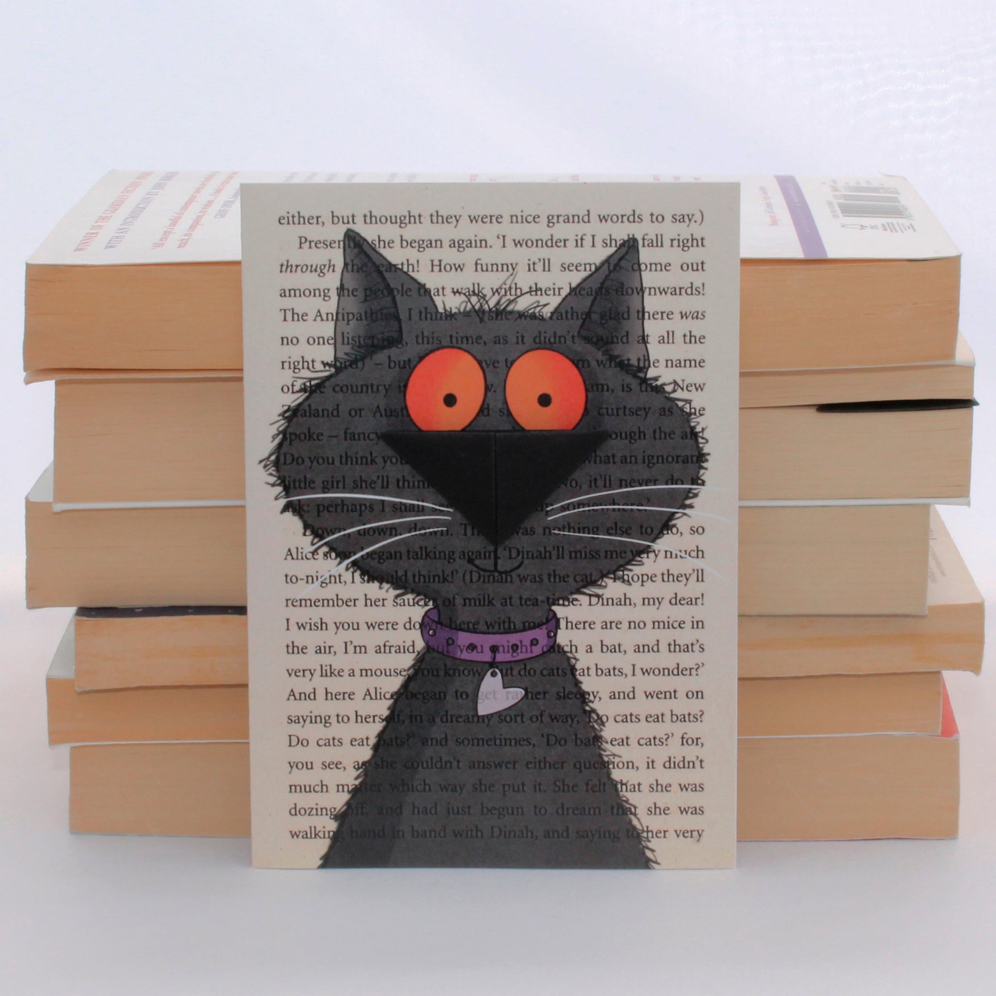 Black Cat Card with Origami Bookmark