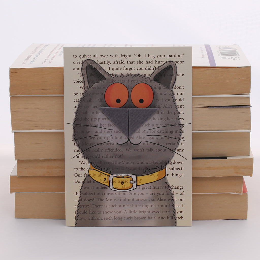 British Shorthair Cat Card with Origami Bookmark