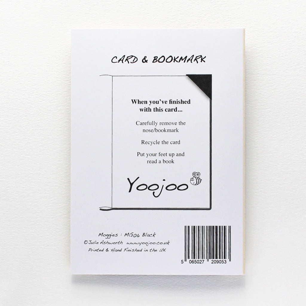 Black Cat Card with Origami Bookmark