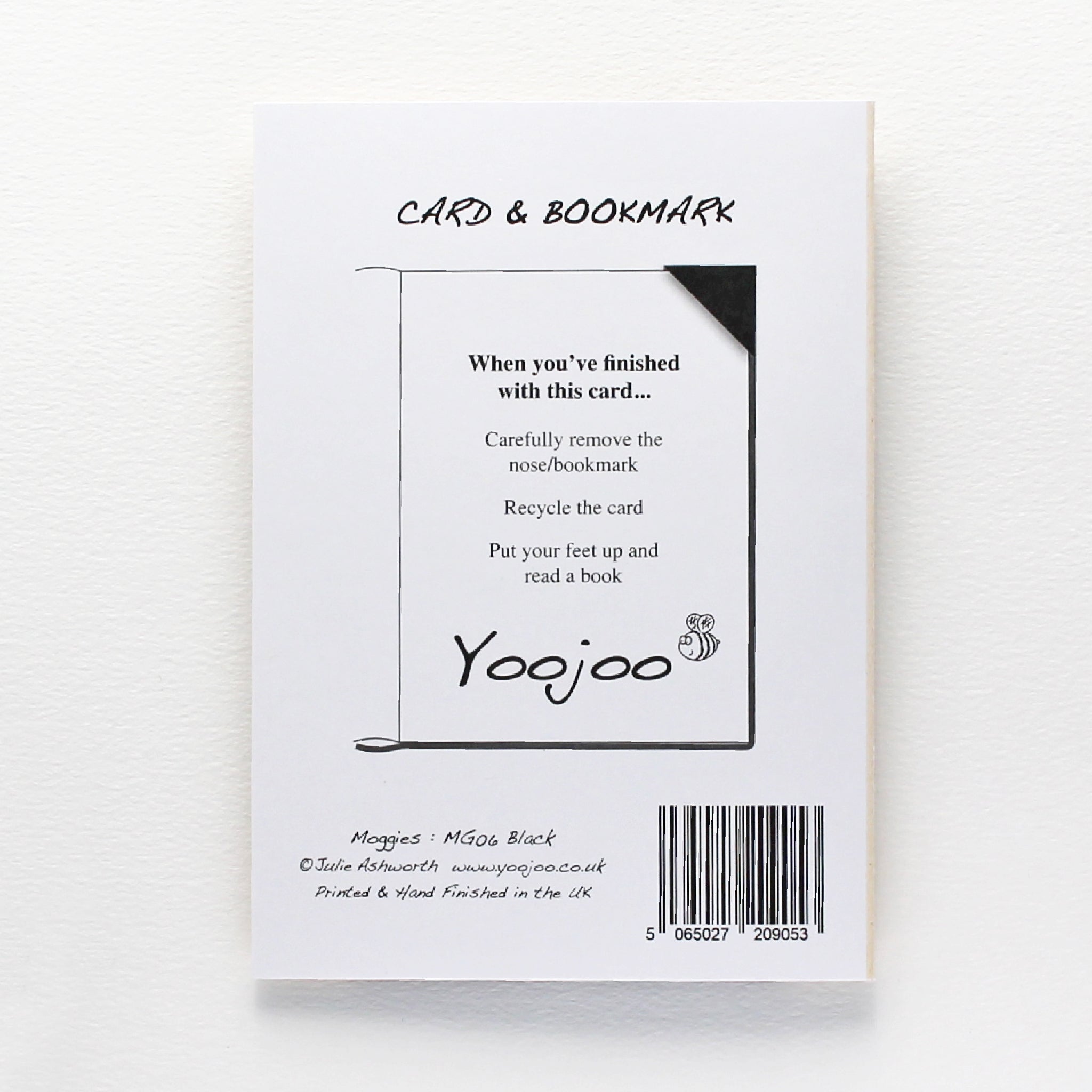Black Cat Card with Origami Bookmark