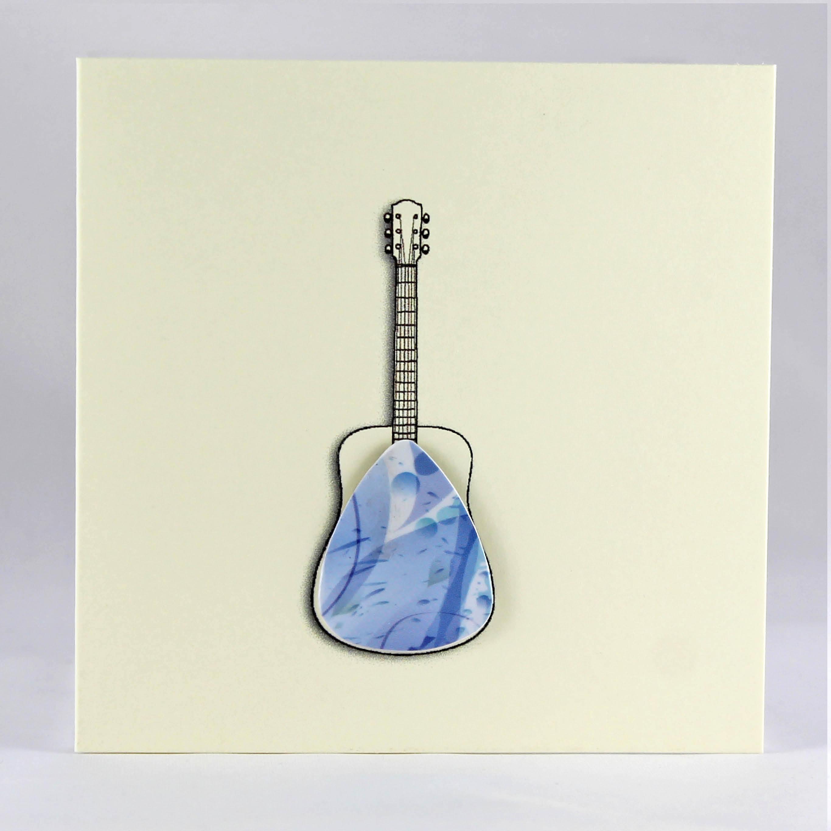 Acoustic Guitar Card with Plectrum