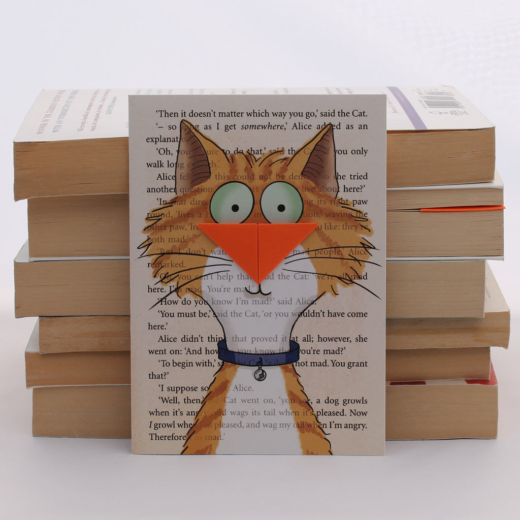 Ginger Cat Card with Origami Bookmark