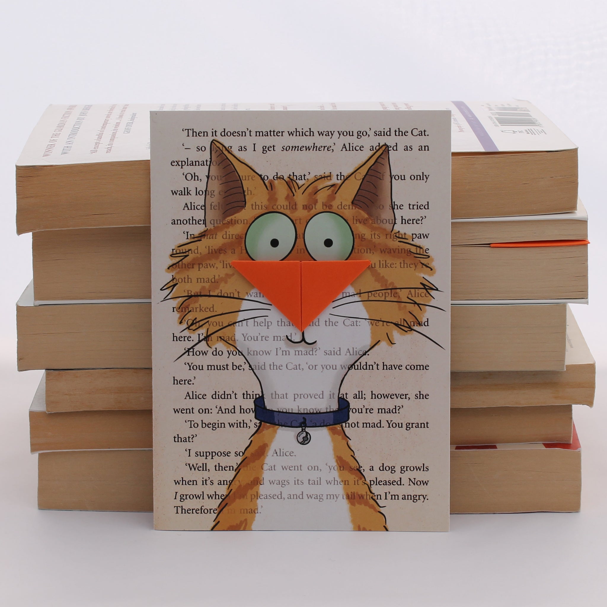Ginger Cat Card with Origami Bookmark