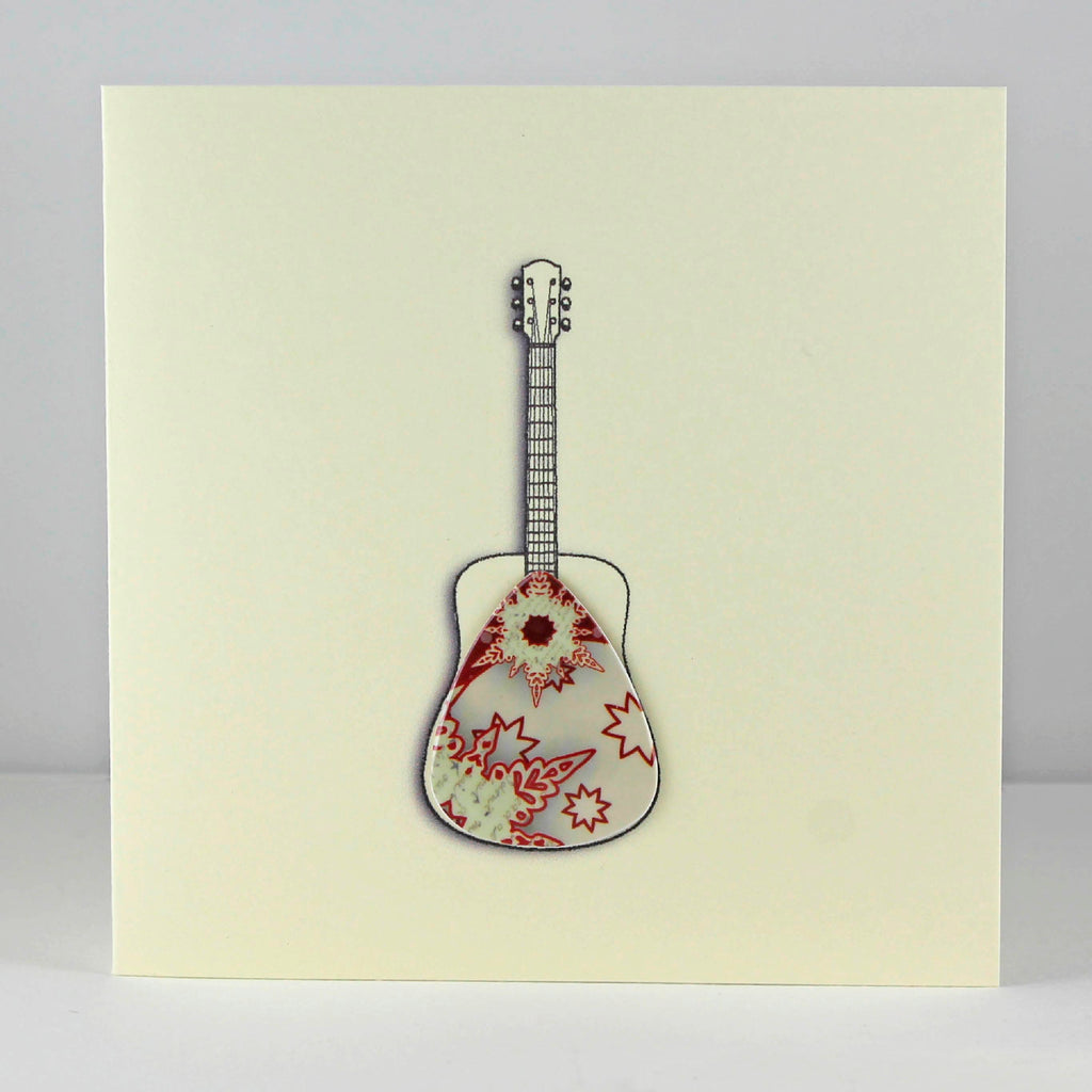 Guitar Christmas Cards with Plectrum