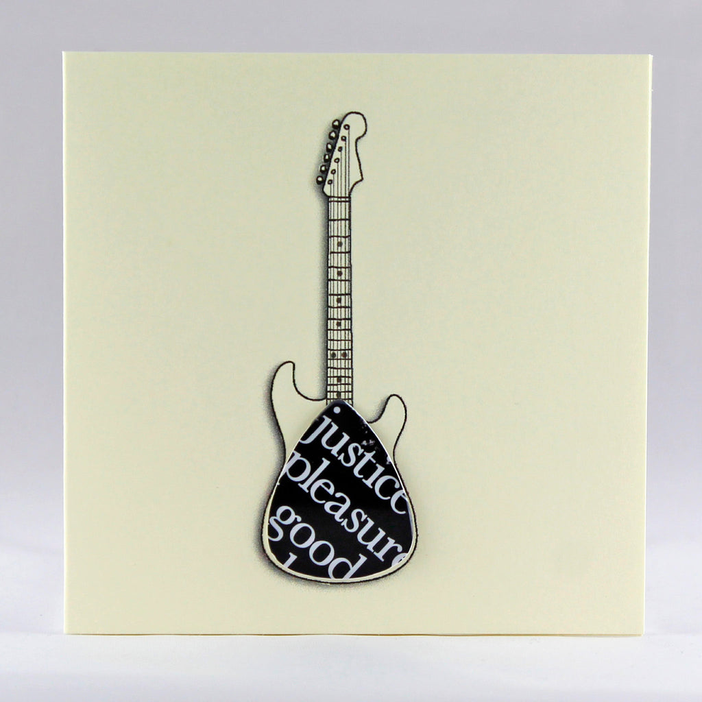 Electric Guitar Card with Plectrum
