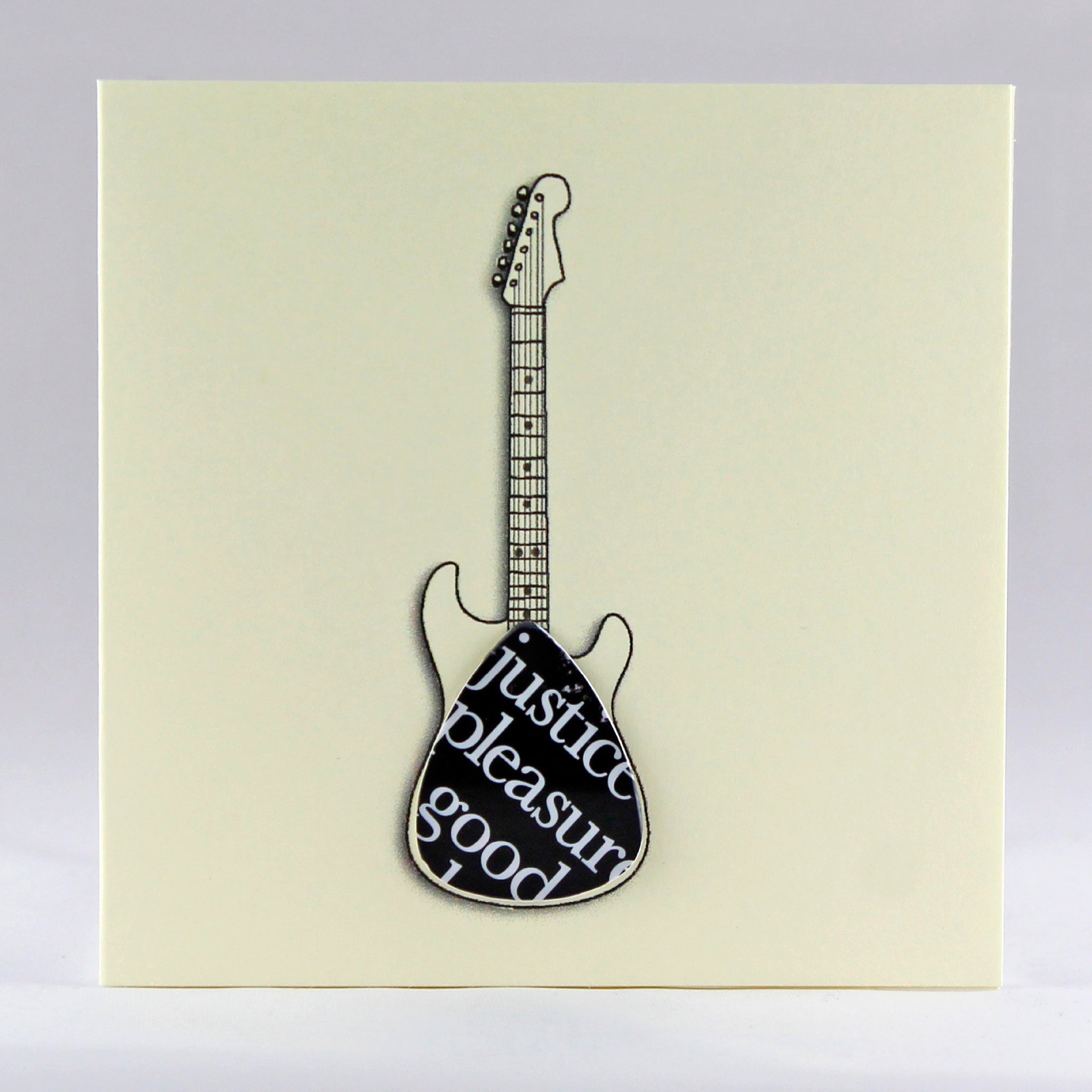Electric Guitar Card with Plectrum