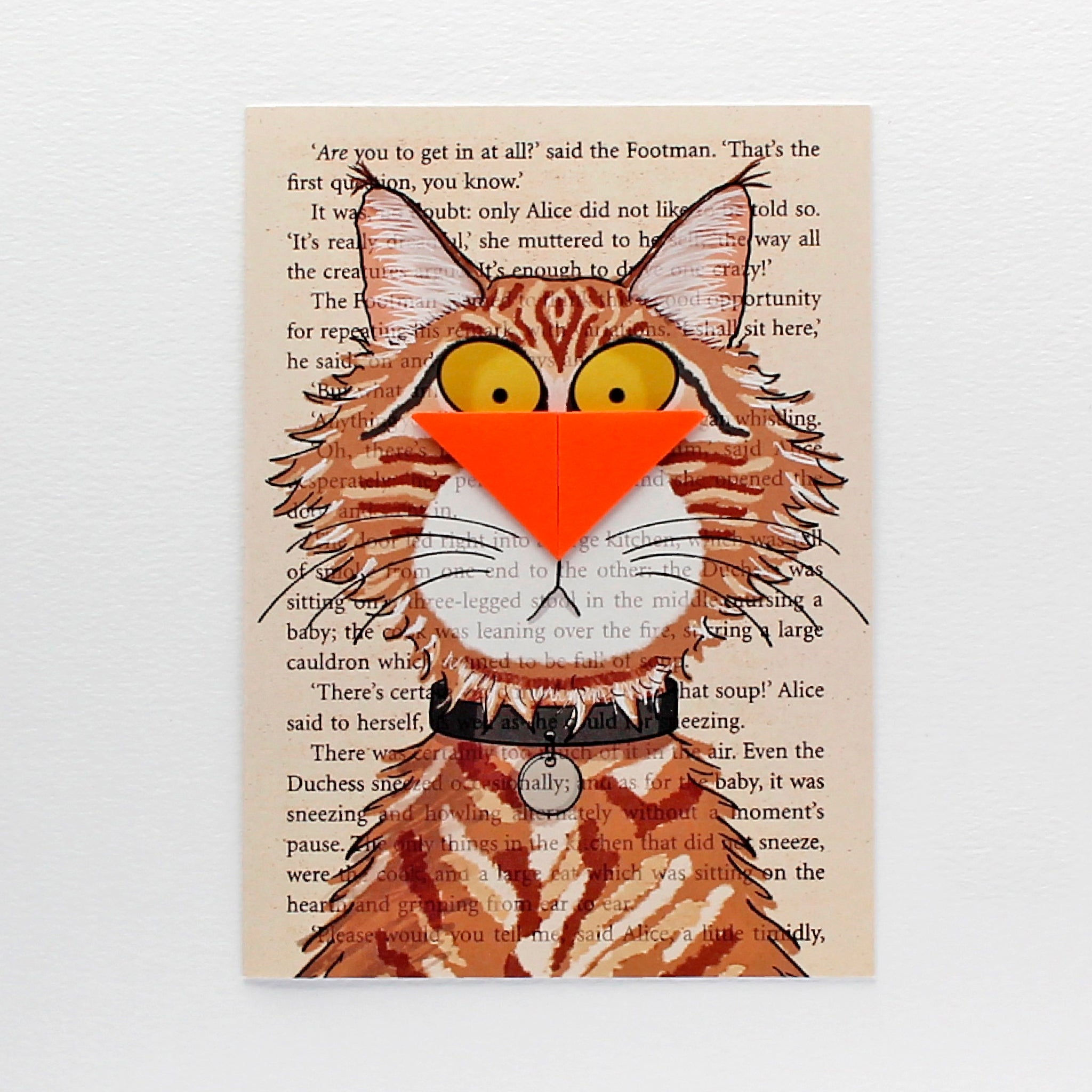 Maine Coon Cat Card with Origami Bookmark