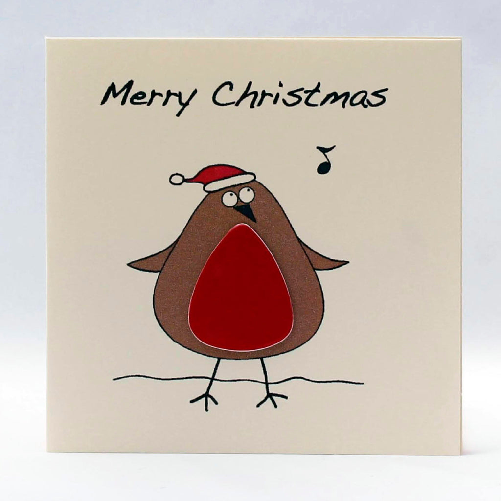 Robin Christmas Card with Plectrum