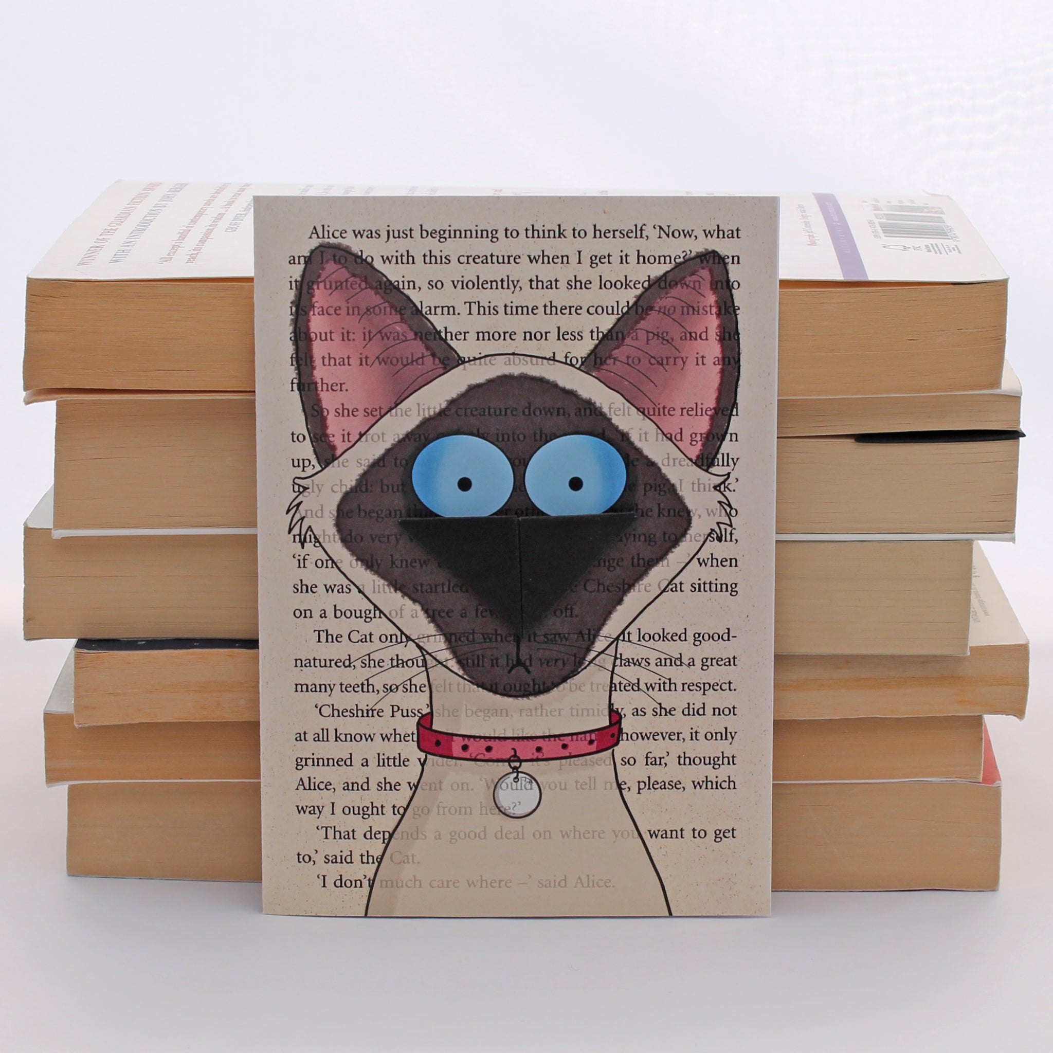 Siamese Cat Card with Origami Bookmark