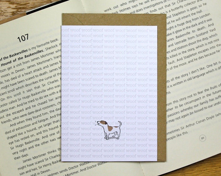 Jack Russell Card with Bookmark