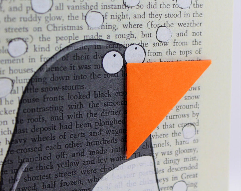 Penguin Card with Origami Bookmark