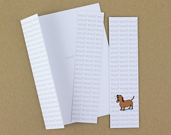 Dachshund Card with Bookmark