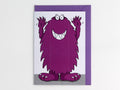Purple Monster Card with Bookmark