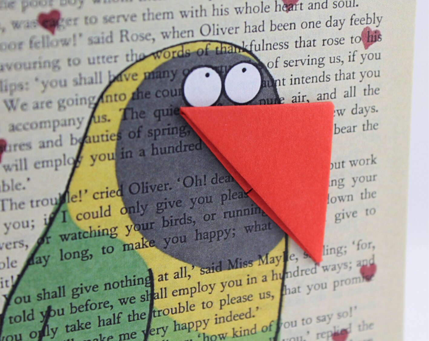 Love Bird Card with Origami Bookmark