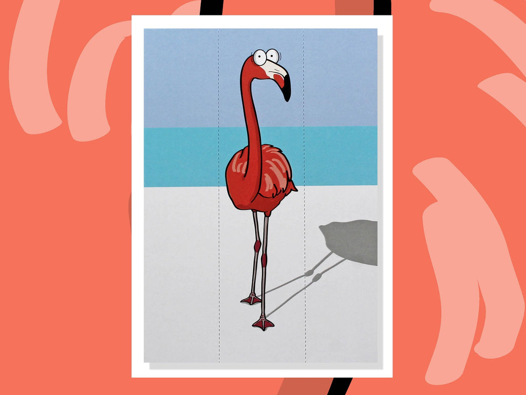 Flamingo Card with Bookmark