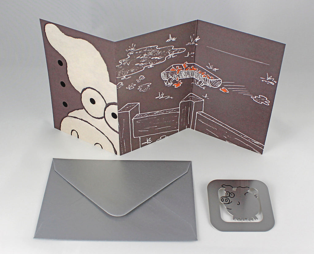 Pig Card with Bookmark