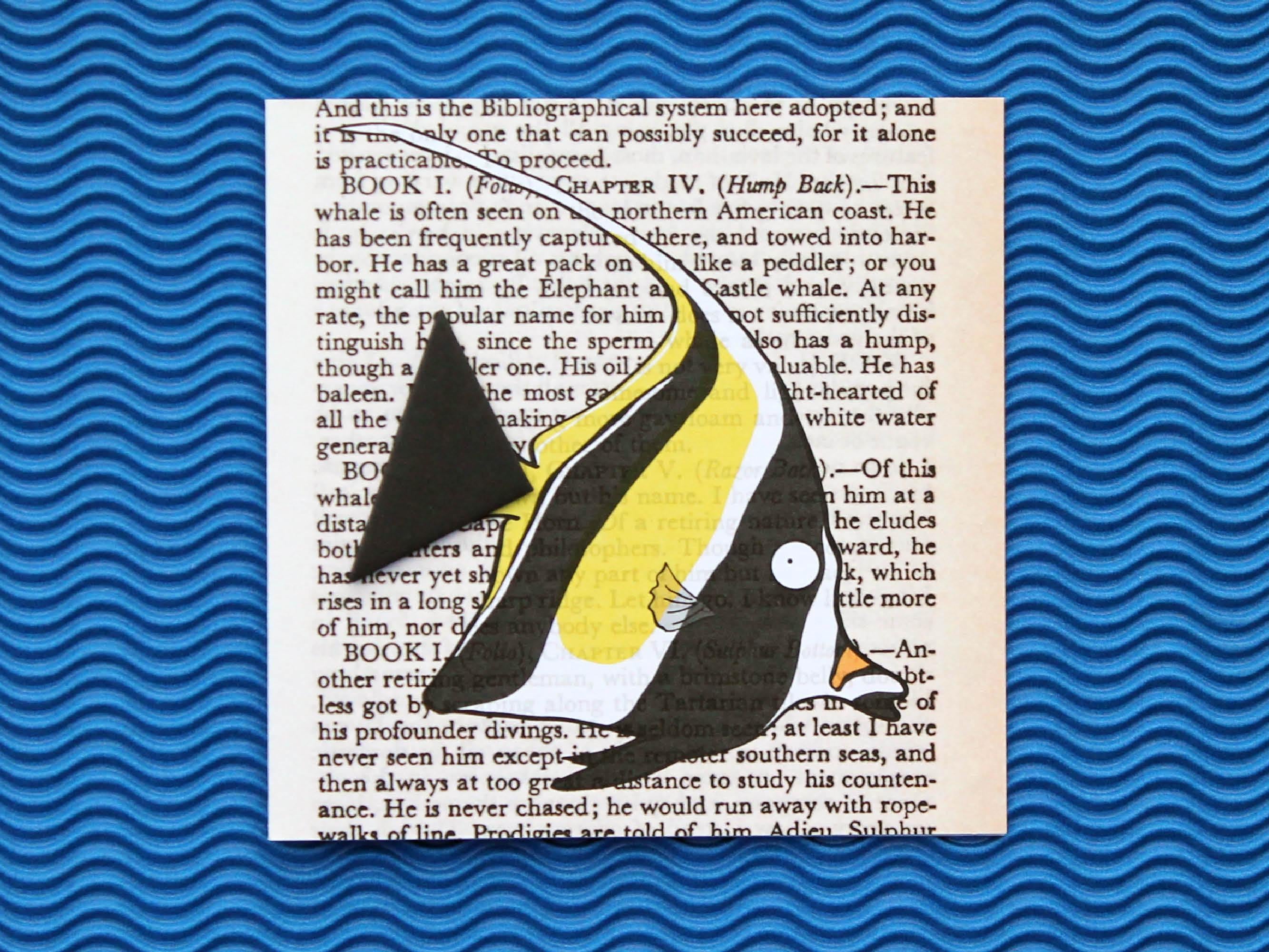 Moorish Idol Card with Origami Bookmark