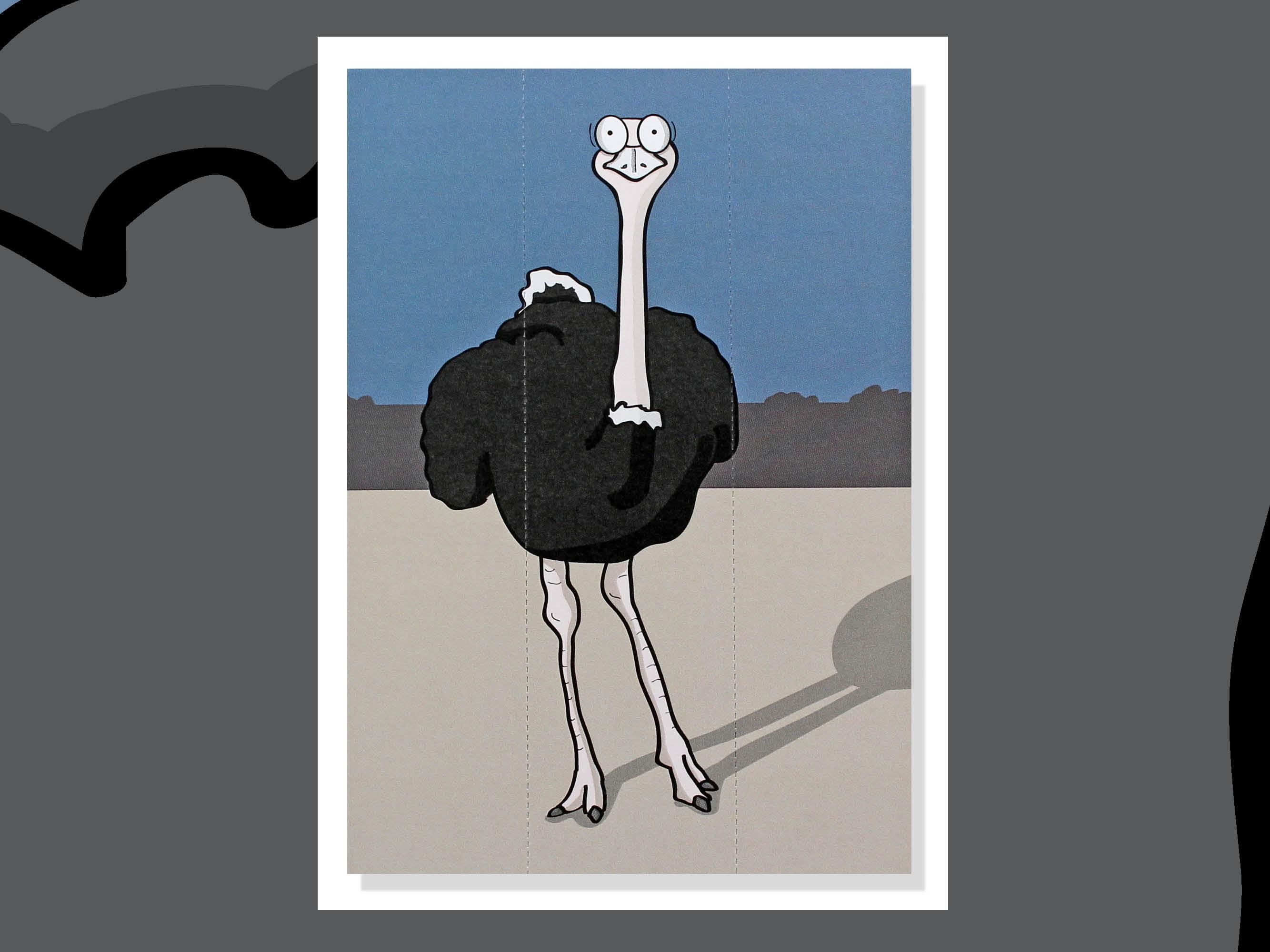 Ostrich Card with Bookmark