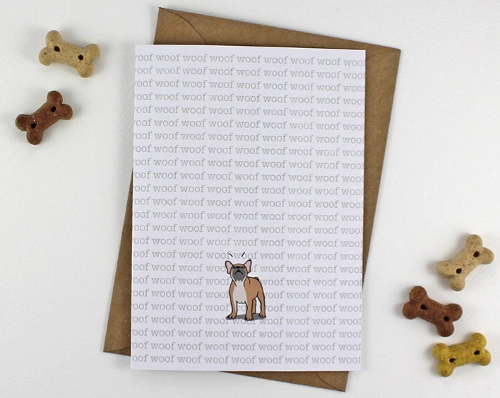 French Bulldog Card with Bookmark