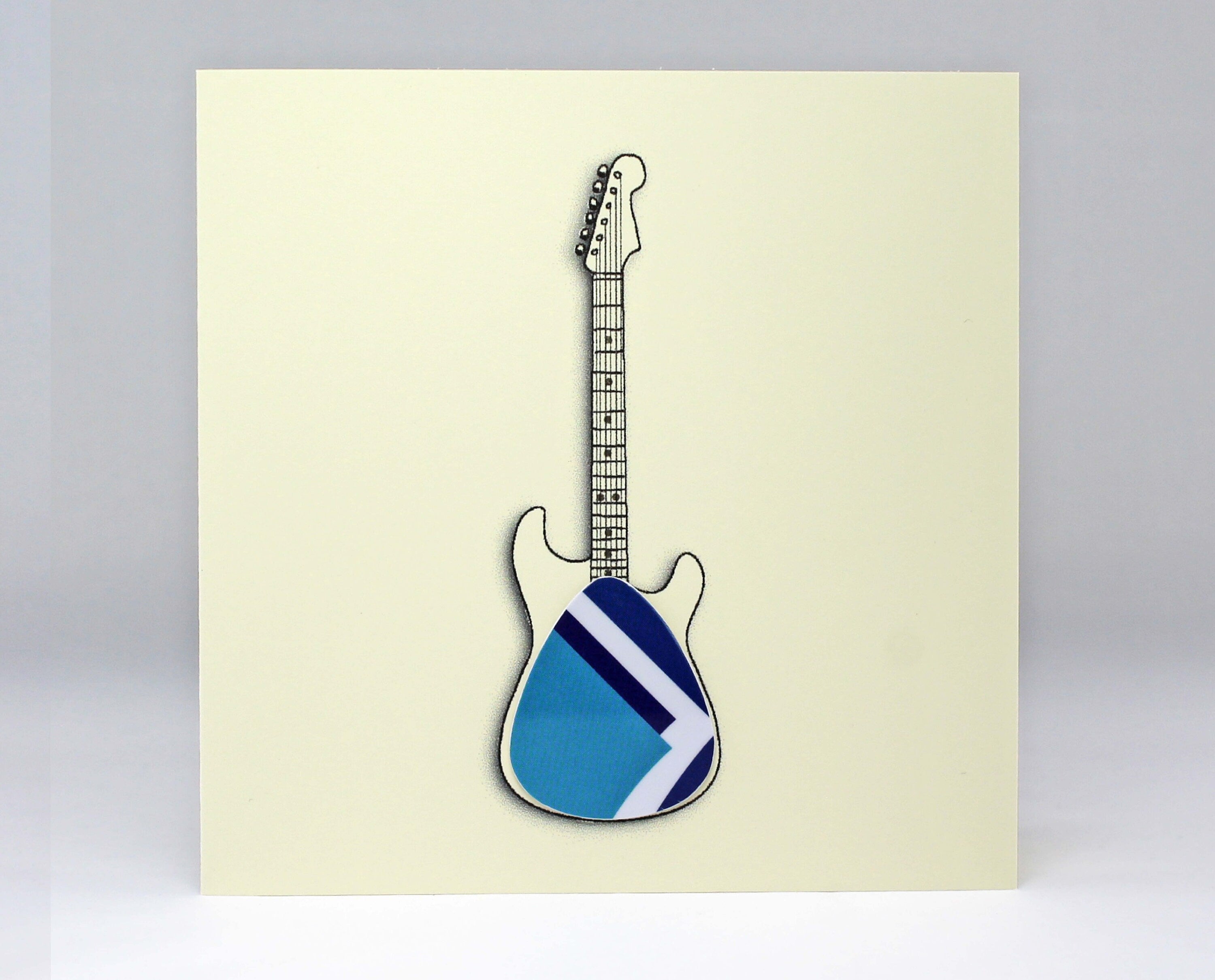 Electric Guitar Card with Plectrum