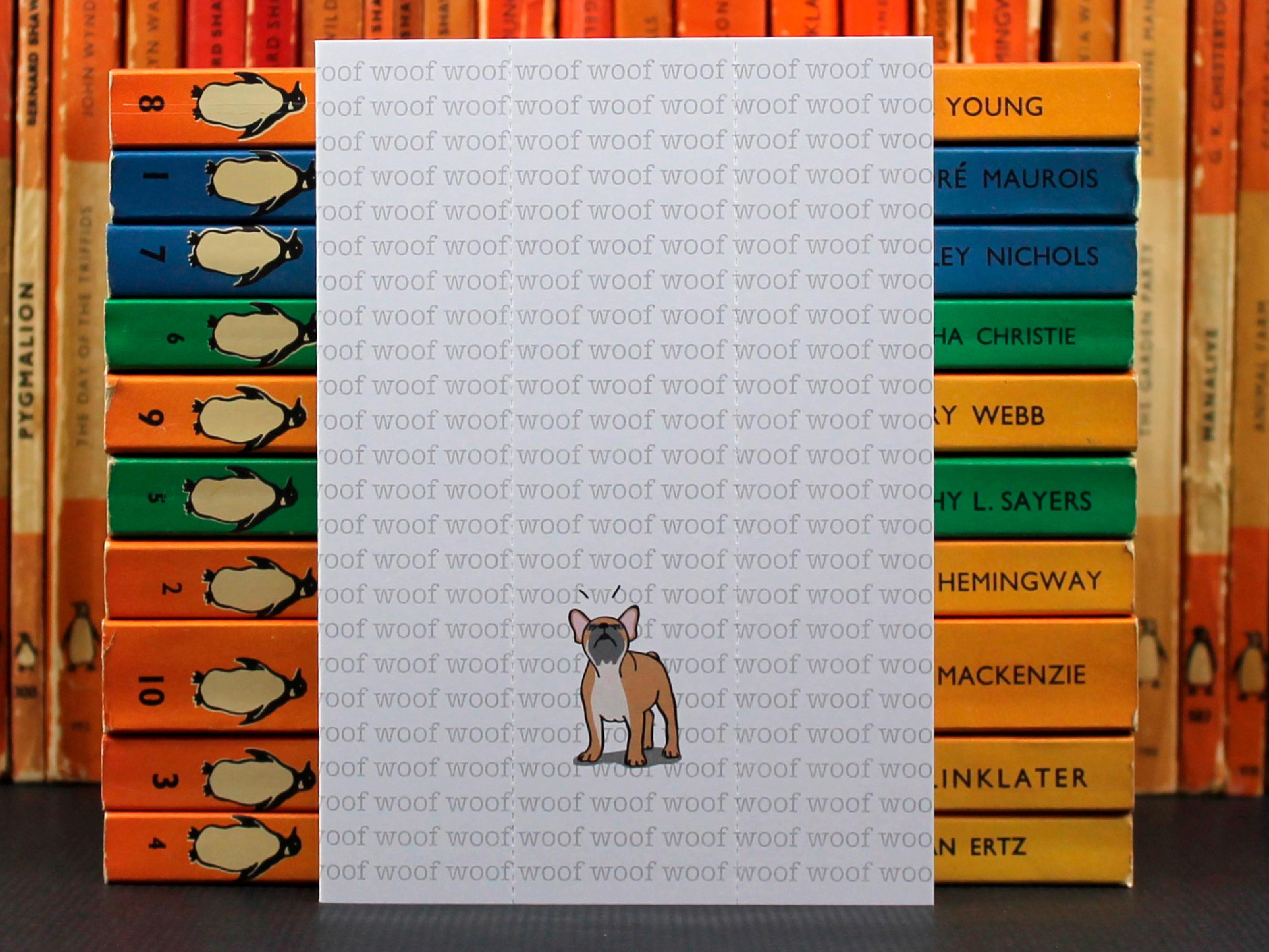 French Bulldog Card with Bookmark