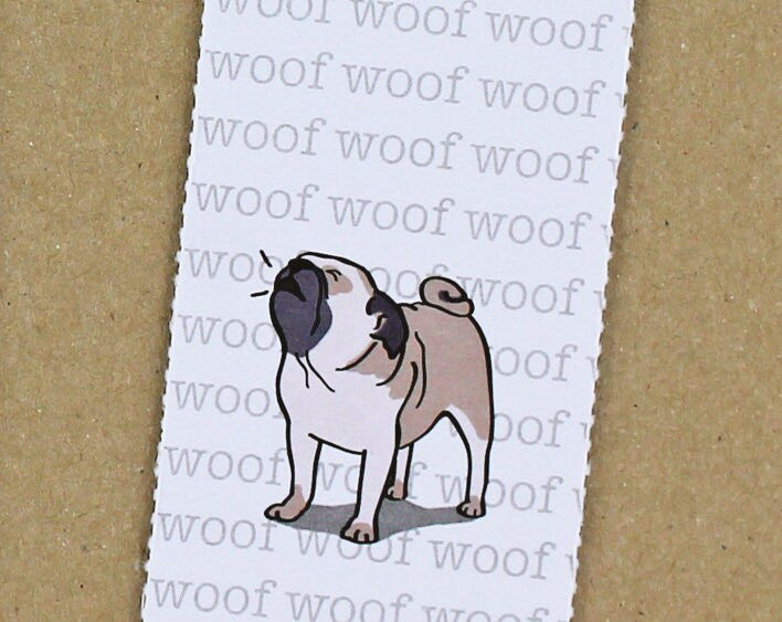 Pug Card with Bookmark