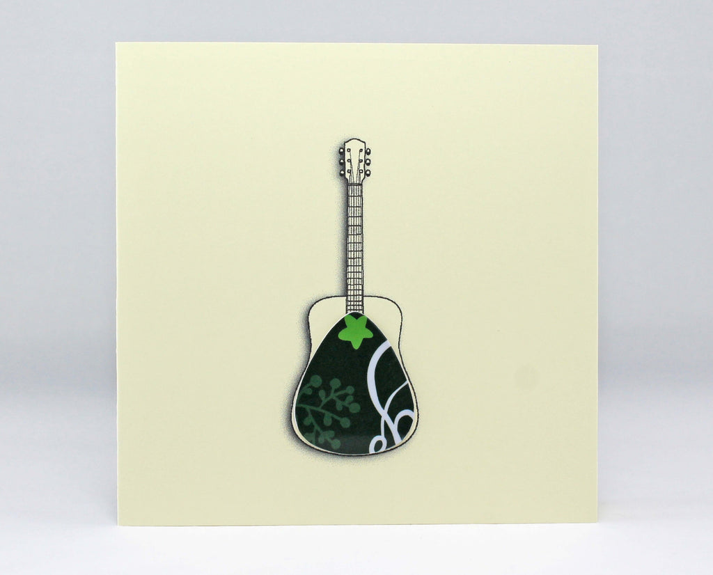 Acoustic Guitar Card with Plectrum