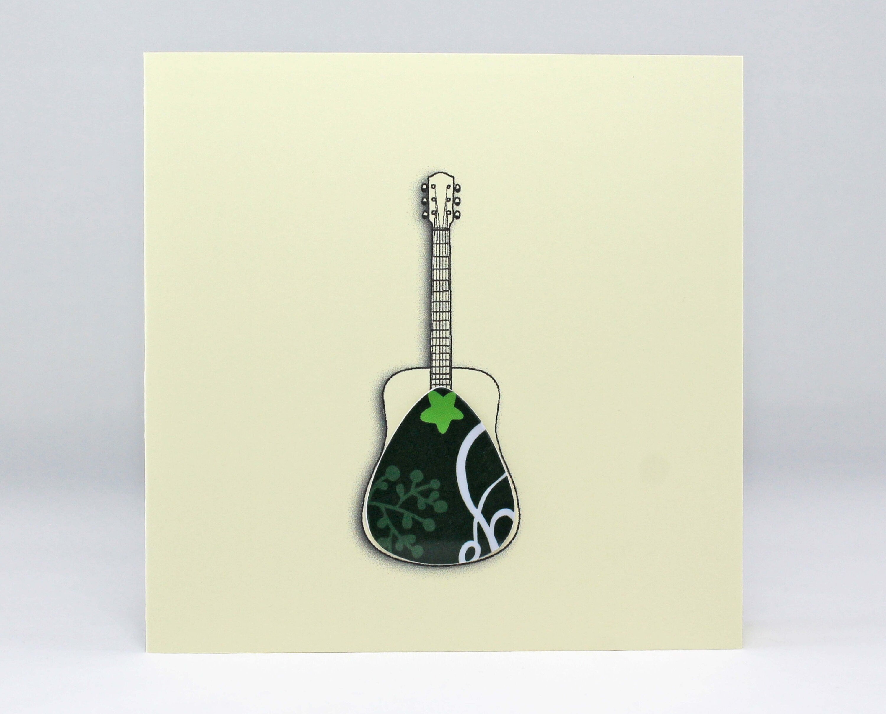 Acoustic Guitar Card with Plectrum