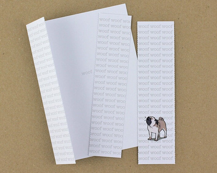 Pug Card with Bookmark