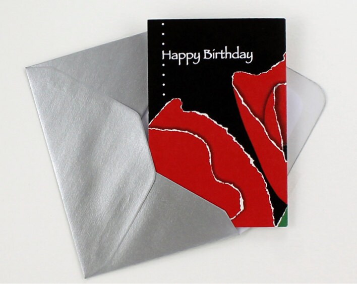 Poppy Birthday Card with Bookmark