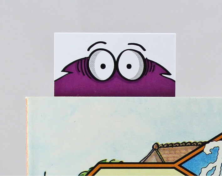 Purple Monster Card with Bookmark