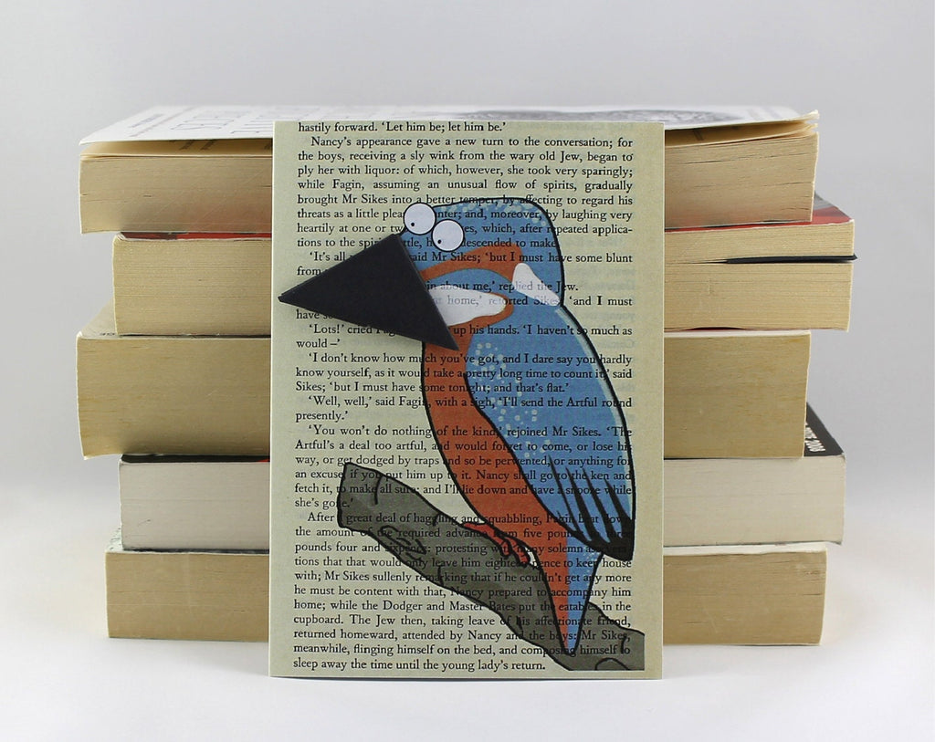 Kingfisher Card with Origami Bookmark