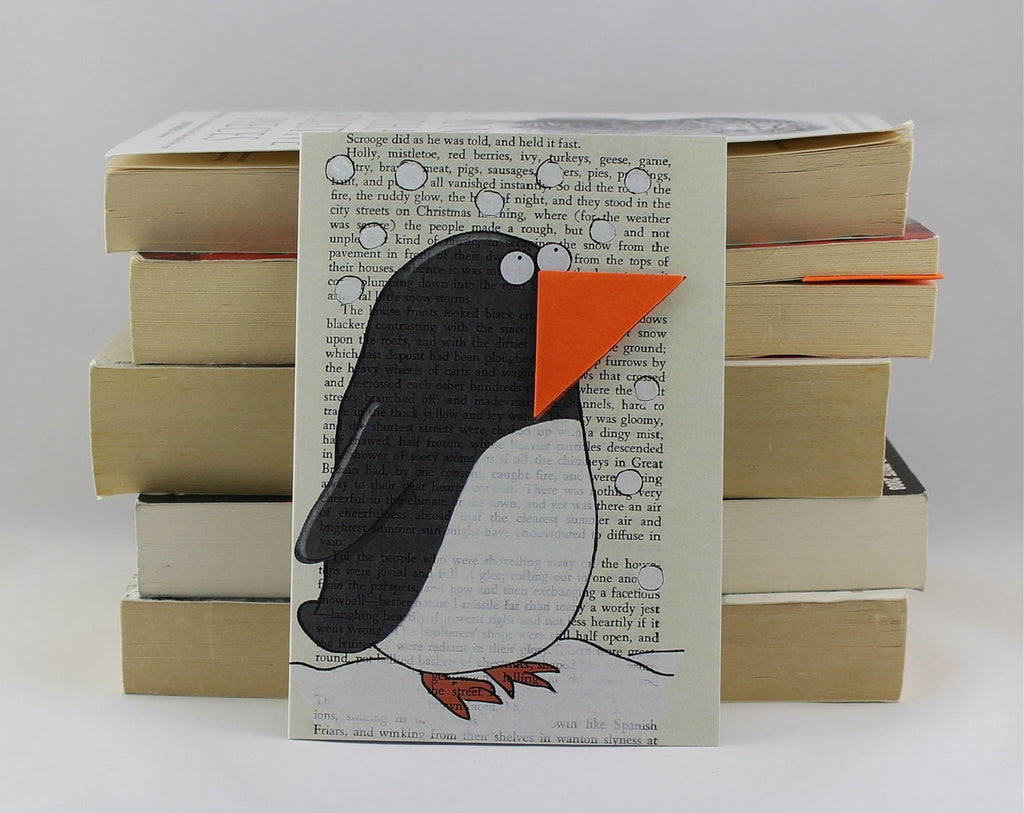 Penguin Card with Origami Bookmark