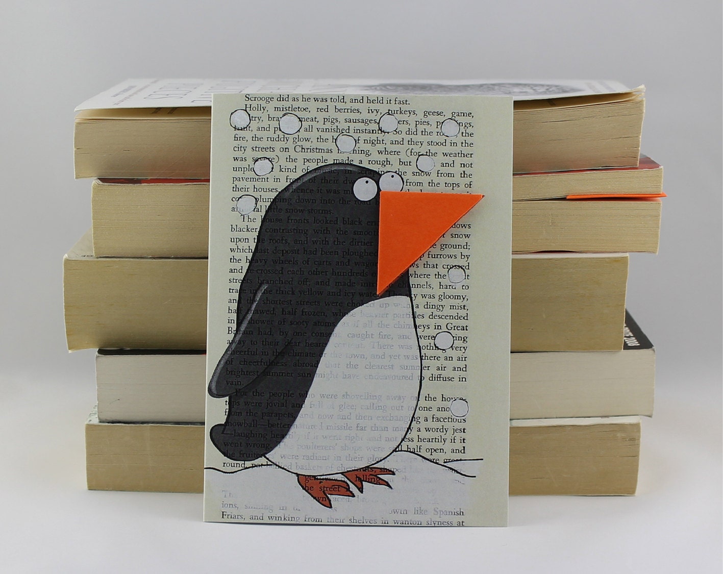Penguin Card with Origami Bookmark