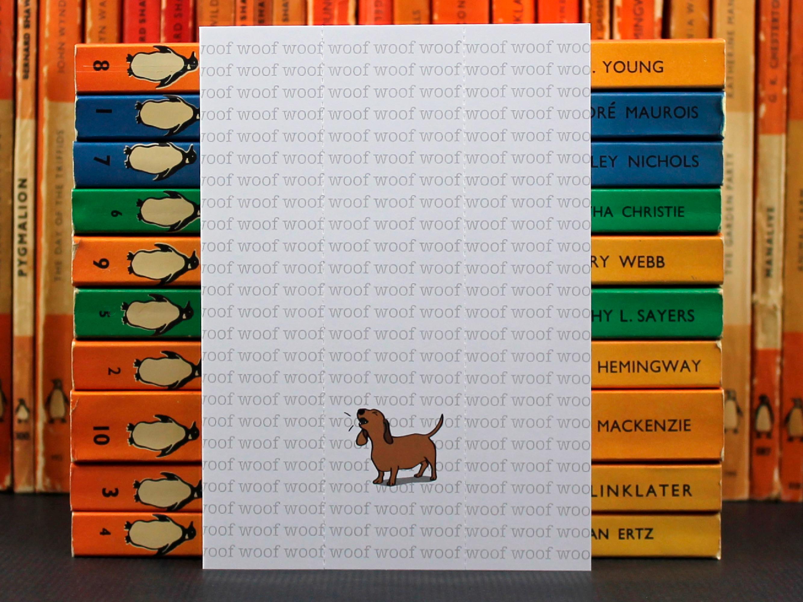 Dachshund Card with Bookmark