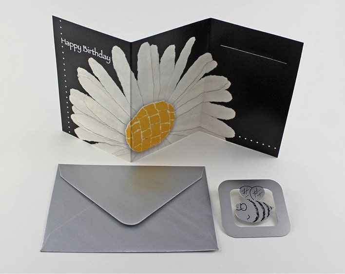 Daisy Birthday Card with Bookmark