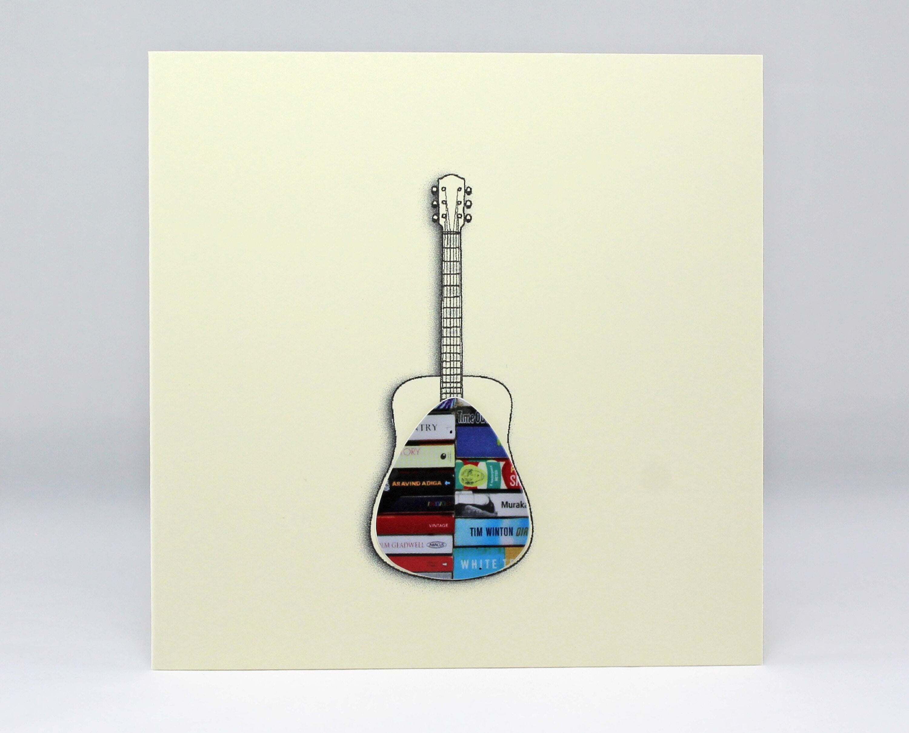 Acoustic Guitar Card with Plectrum