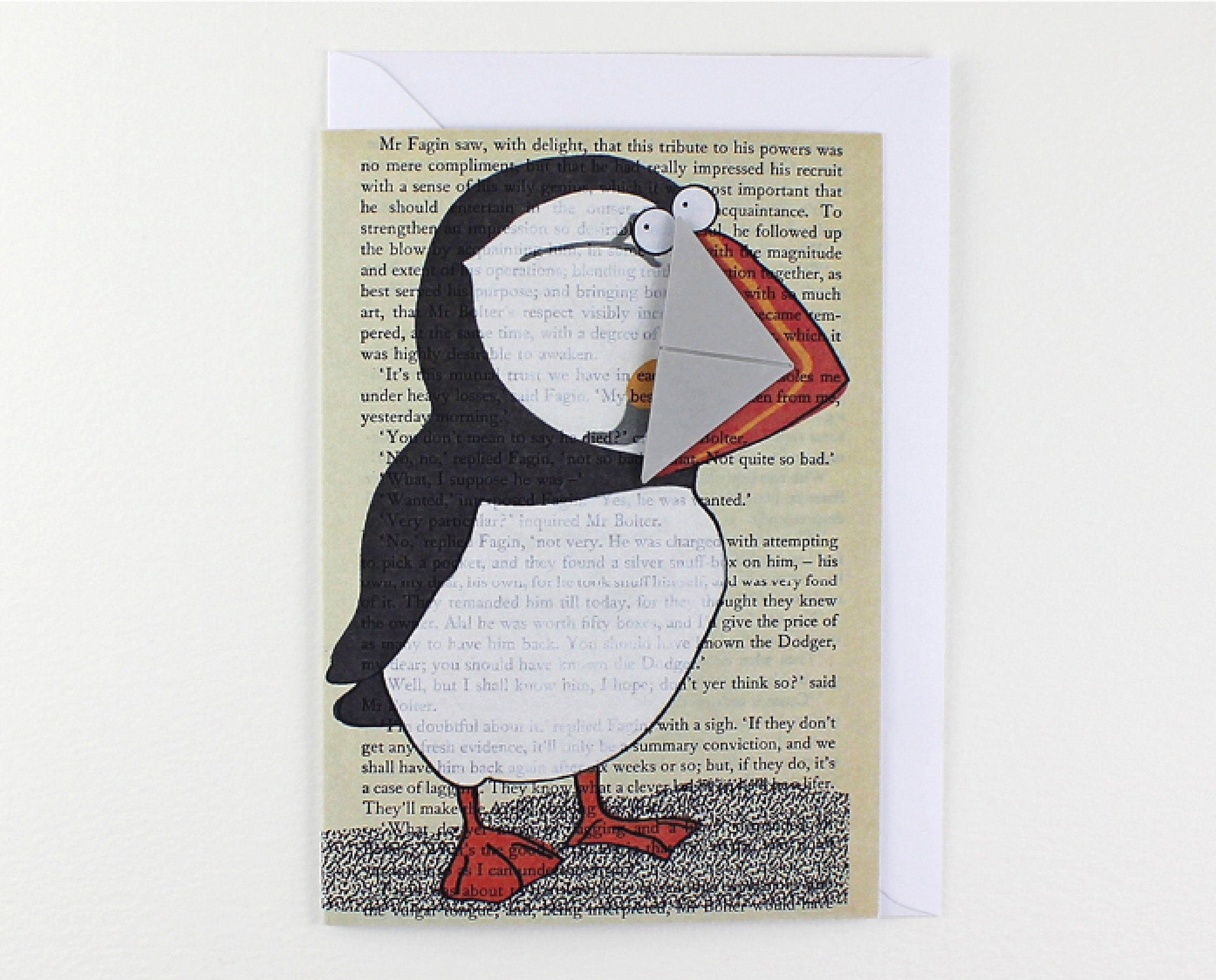 Puffin Card with Origami Bookmark