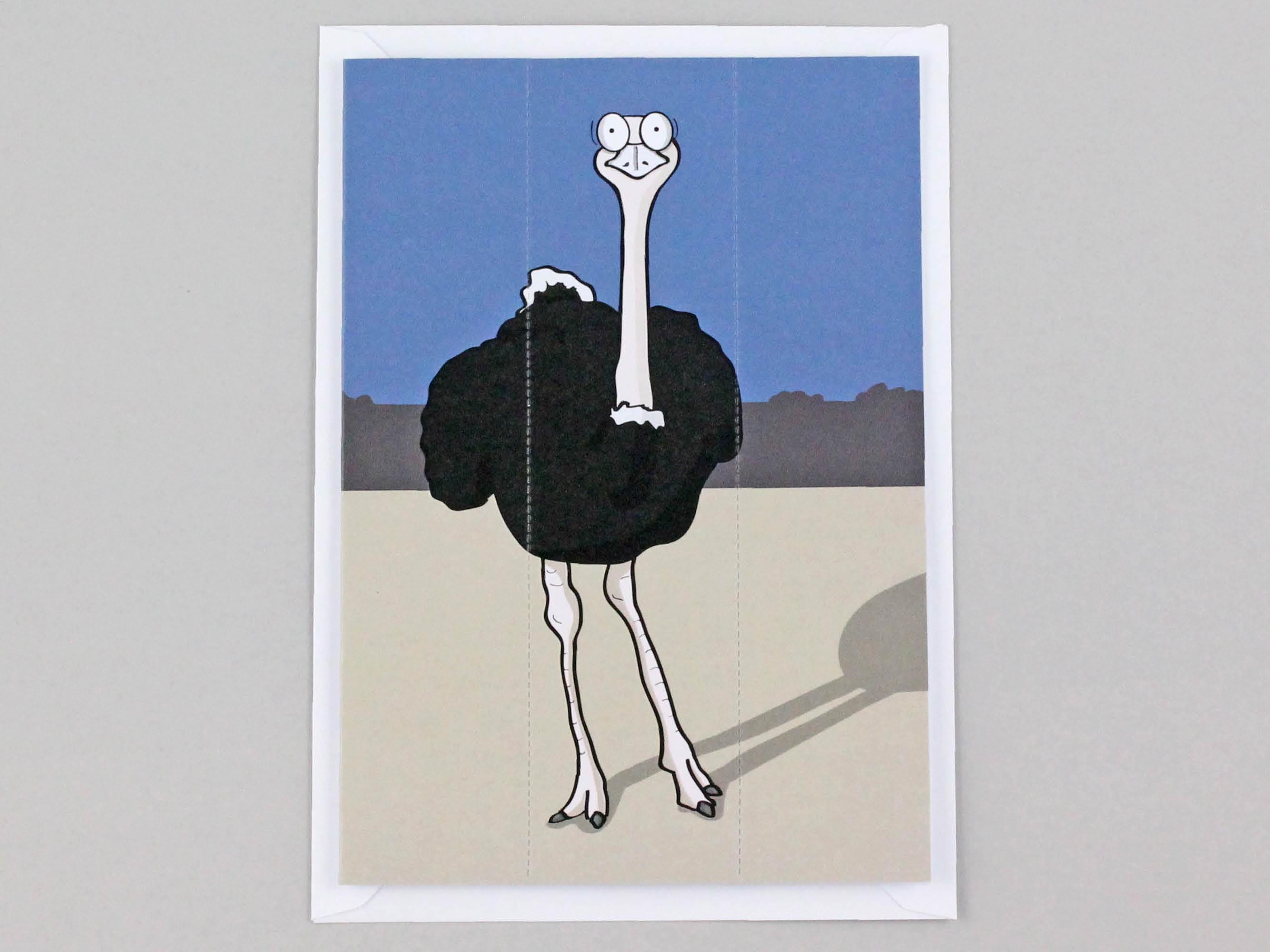 Ostrich Card with Bookmark
