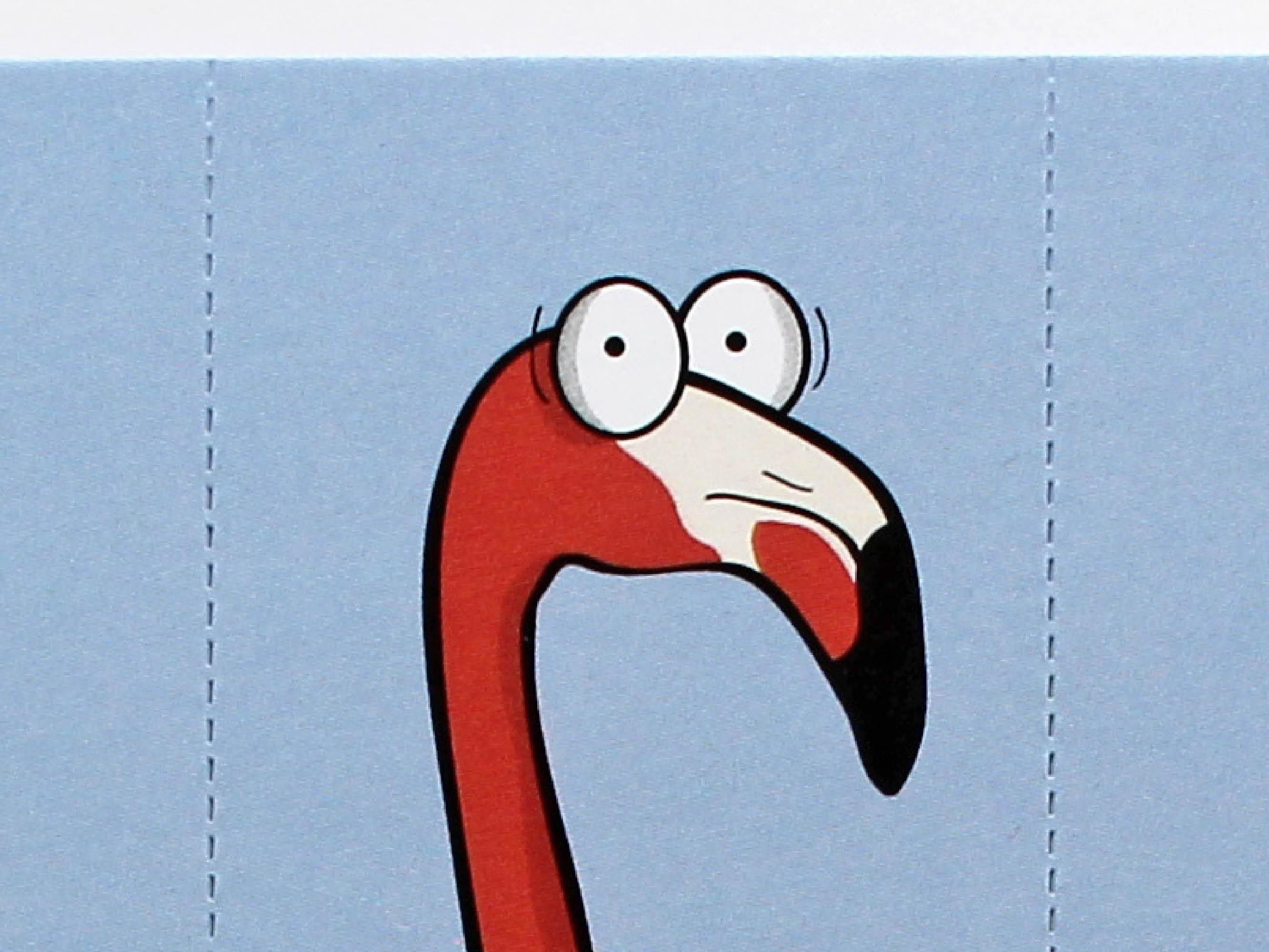 Flamingo Card with Bookmark