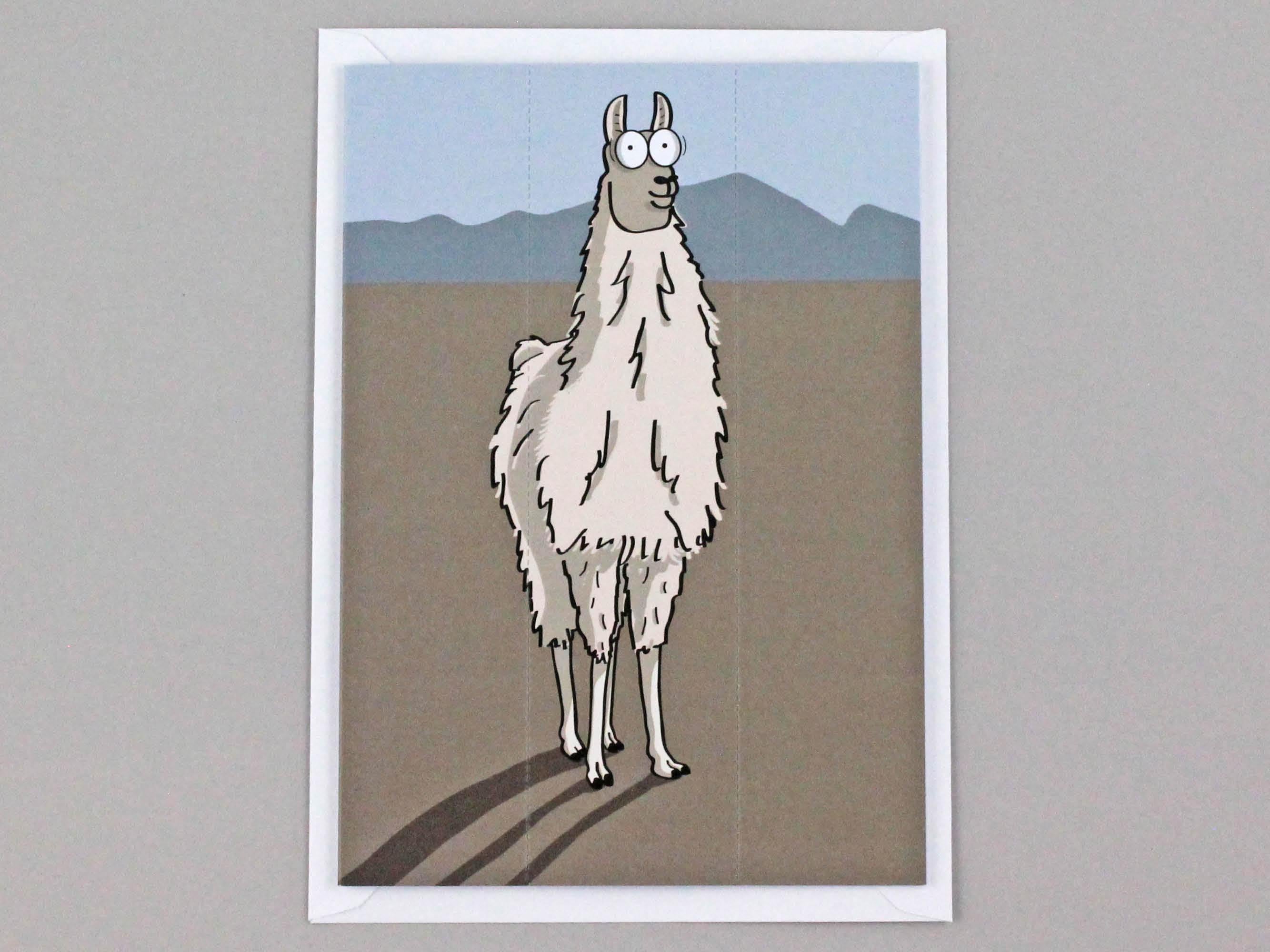 Llama Card with Bookmark
